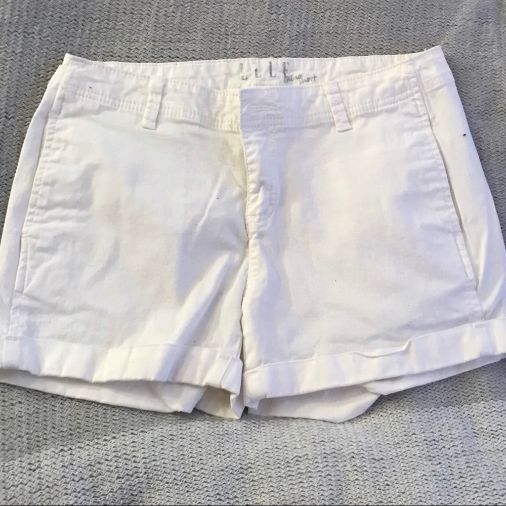 Elle White Walking Shorts